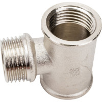 Тройник STI латунный Ду15 (1/2") В-Н-В никелированный D270-05065