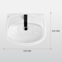 Умывальник Santek АНИМО 55 см 1.WH11.0.502, 00000040407 1WH110502