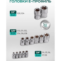 Набор инструментов Rockforce 1/4", 3/8", 1/2" 6-гранный 4-32мм 172 предмета RF-41723-5(46734)