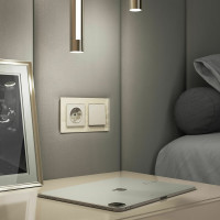 Рамка на 2 поста WERKEL W0021141/ Favorit (молочный, стекло) a058814