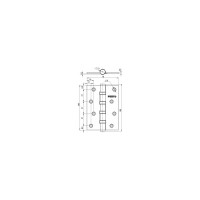 Универсальная петля Punto IN4100U BL (4B 100x70x2.5) черный, 2 шт. 44927