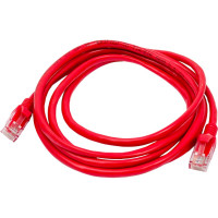 Патч-корд ExeGate UTP-RJ45-RJ45-5e-2M-RD, UTP, cat.5e, 2м, красный 258676