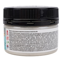 Акриловая эмаль OLECOLOR перламутровая, универсальная, серебро, 0.1 кг 4300006800