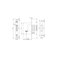 Врезной крестообразный замок KALE KILIT 189/4MF (52 мм) латунь, 5 ключей 1088