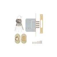 Врезной крестообразный замок KALE KILIT 189/4MF (52 мм) латунь, 5 ключей 1088