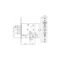Врезной цилиндровый замок KALE KILIT 447, BS67, 5, 30CP, w/o SP, w/o Ros, WB 44700000001