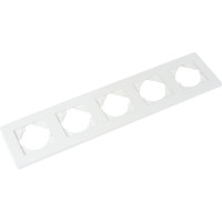 Рамка GUSI Electric City 5-местная, цвет белый C1115-001