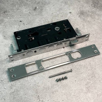 Врезной замок для китайской двери BASARA A14-4С R правый, круглый ригель, CP хром 40011