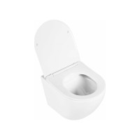 Подвесной унитаз BelBagno UNO безободковый с сиденьем Soft Close BB3105CHR/SC