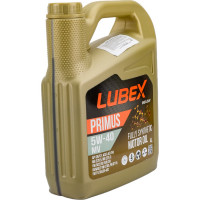 Синтетическое моторное масло Lubex PRIMUS MV 5W-40 CF/SN A3/B4, 4 л L034-1325-0404