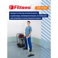 Мешки KAR 50 IND (4 шт; 70 л) для пылесоса Karcher, Bosch, Dewalt, Festool, Flex, Hilti, Milwaukee, Nilfisk, Sparky FILTERO 05928