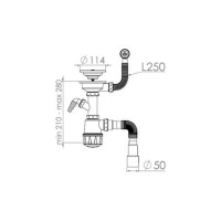 Сифон для кухни AV Engineering AVE129740