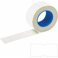 Этикет-лента BRAUBERG 21x12 мм, прямоугольная, белая, комплект 5 рулонов по 600 шт. 114207