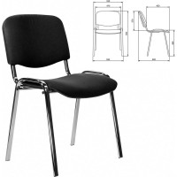 Стул Staff Iso Lite хром, ткань черная (С-11) CF-008 532565