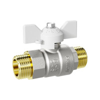 Шаровой кран LD PRIDE 1/2'' нар/нар бабочка, белая 544682