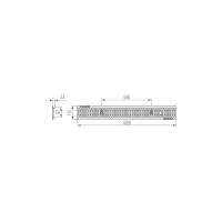 Штампованная оцинкованная решетка Aquastok Norma DN100 А15 1000x135x22 (31041А) 549098