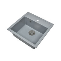 Кухонная мойка из искусственного гранита WISENT Грей (510x505мм) MW510-29/WGER013