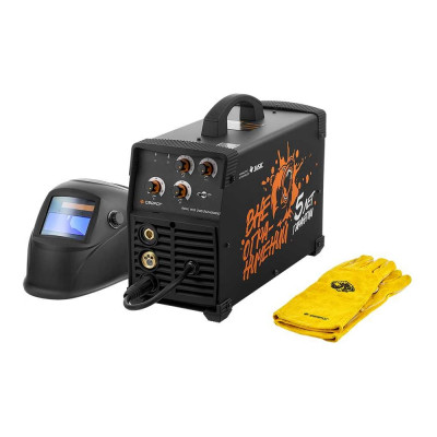 Сварочный инвертор Сварог MIG 200 REAL N24002N Black маска+краги 95883