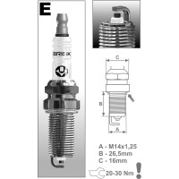 Свеча зажигания SUPER R 1436 ER15YC-1 зазор 1 мм BRISK ER15YC-1-A