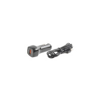 Автомобильный адаптер/блок питания Robiton QCharger/Auto 12-24V + MicroUSB, 1м 15897