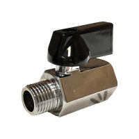 Кран переходник резьба внутренняя и наружная 1/4" FXM 4404 Pegas pneumatic