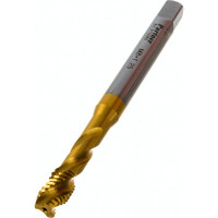 Метчик Partner M8х1.25 HSSE, DIN371, спиральная канавка, Н6, TiN 315080