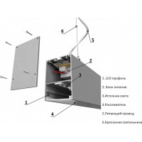 Подвесной светодиодный светильник Akfa Lighting 60W 4000K, шт CC-1 FLPVN0000427