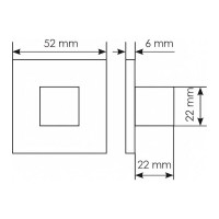 Сантехническая завертка MORELLI MH-WC-S6 SC на квадратной розетке 6 мм, цвет - матовый хром 9013393
