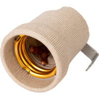 Патрон для лампочки ЮПИТЕР Е27 керамический с держателем JP7701-04