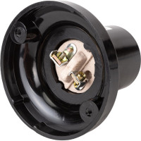 Патрон для лампочки ЮПИТЕР Е27 карболитовый потолочный прямой черный JP7700-04