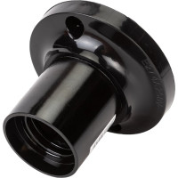 Патрон для лампочки ЮПИТЕР Е27 карболитовый потолочный прямой черный JP7700-04