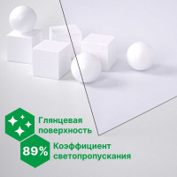 Монолитный поликарбонат 2 мм, 1025x750 мм, прозрачный 2uv Novattro 4604638005244