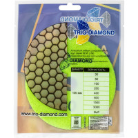 Алмазный гибкий шлифовальный круг TRIO-DIAMOND "Черепашка" NEW LINE 100 мм № 30 (сухая шлифовка) 339003