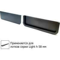 Торцевая заглушка для лотка водоотводного 1000x115x58 мм Gidrolica 18064
