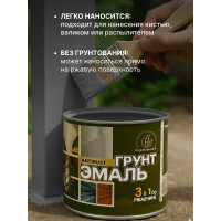 Грунт-эмаль Радугамалер 3 в 1 серая 1,9 кг 4650001275141