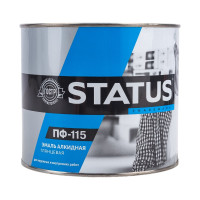 Краска атмосферостойкая Радугамалер STATUS ПФ-115 желтая 1,8 кг 4650001279224