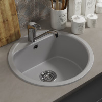 Кухонная мойка uperwood из искусственного камня UPD-101_круглая, цвет дым 391020205