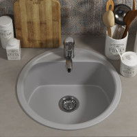 Кухонная мойка uperwood из искусственного камня UPD-101_круглая, цвет дым 391020205