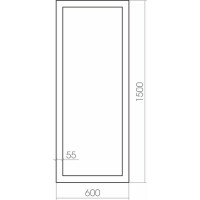 Зеркало Azario Монреаль 600x1500 мм., напольное Венге ФР-00001409 00062149