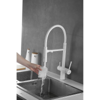 Смеситель для кухни ROSE с подключением к фильтру питьевой воды, белый R958C