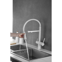 Смеситель для кухни ROSE с подключением к фильтру питьевой воды, белый R958C