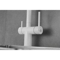 Смеситель для кухни ROSE с подключением к фильтру питьевой воды, белый R958C