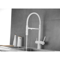 Смеситель для кухни ROSE с подключением к фильтру питьевой воды, белый R958C