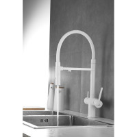 Смеситель для кухни ROSE с подключением к фильтру питьевой воды, белый R958C