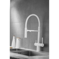 Смеситель для кухни ROSE с подключением к фильтру питьевой воды, белый R958C