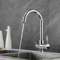 Смеситель для кухни SHEVANIK с подключением к фильтру питьевой воды, хром S168