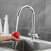 Смеситель для кухни SHEVANIK с подключением к фильтру питьевой воды, хром S168