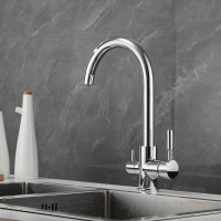 Смеситель для кухни SHEVANIK с подключением к фильтру питьевой воды, хром S168