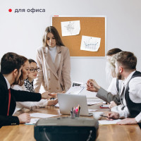 Пробковая доска для объявлений BRAUBERG 60х90 см, алюминиевая рамка 231712