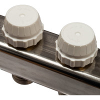 Коллектор из нержавеющей стали с расходомерами, с клапаном вып. воздуха и сливом 3 вых. STOUT SMS-0927-000003